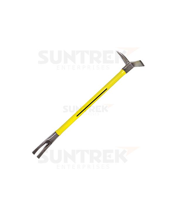 Nupla 33803 Yellow Nuplaglas Handle Steel Claw and Pry Halligan Tool