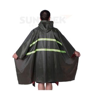 Poncho Raincoat with Back Reflector