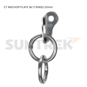 ANCHOR PLATE w/ 2 RINGS 10mm