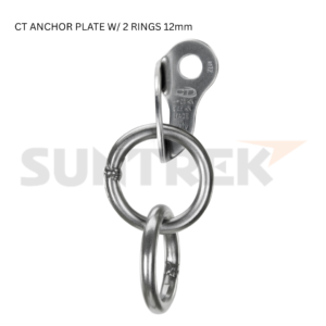 ANCHOR PLATE w/ 2 RINGS 12mm